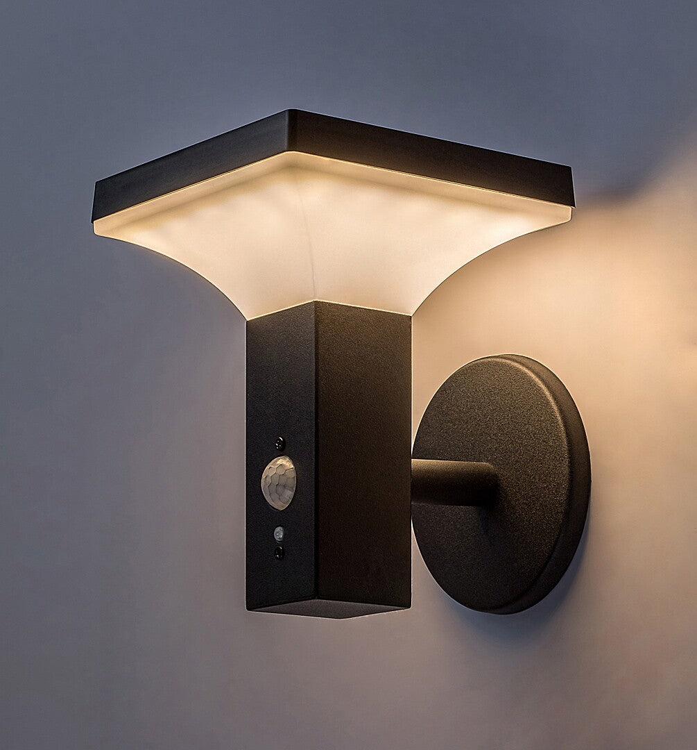 Aplica LED exterior solara Geleen, negru, 4W, IP44, Rabalux, 77044