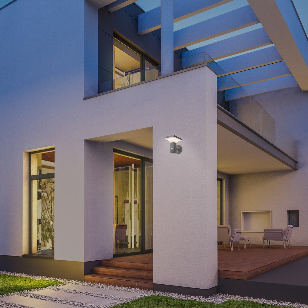 Aplica LED exterior solara Geleen, negru, 4W, IP44, Rabalux, 77044