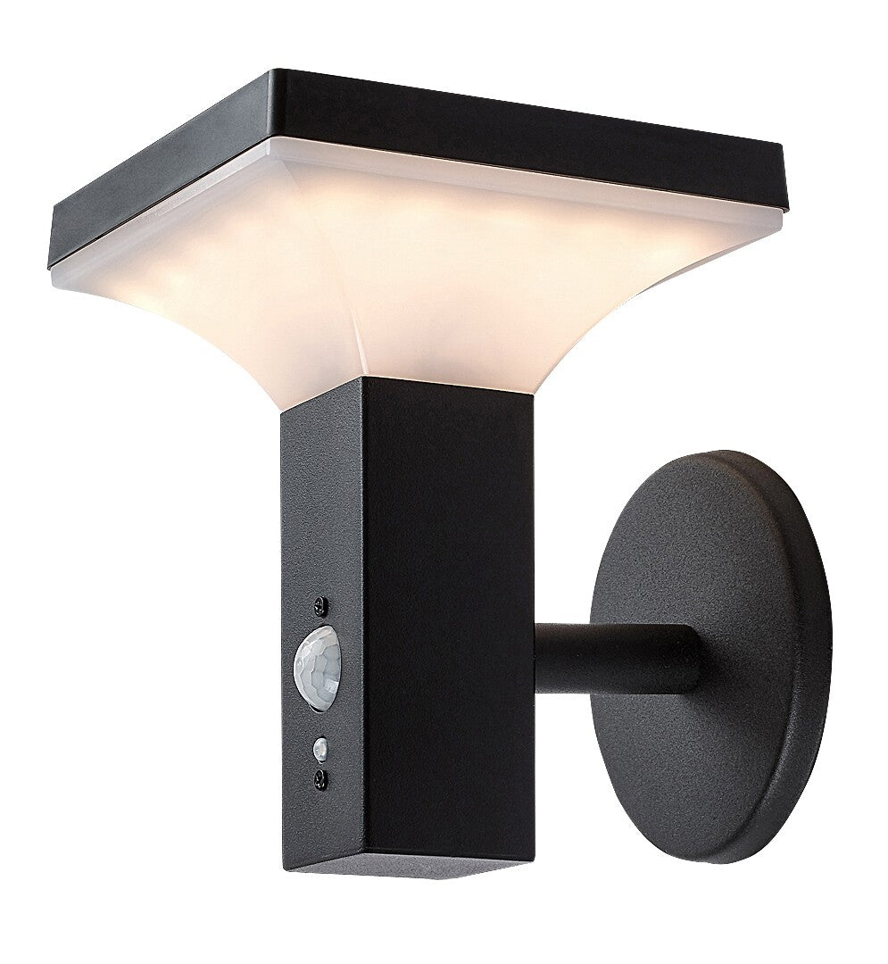 Aplica LED exterior solara Geleen, negru, 4W, IP44, Rabalux, 77044