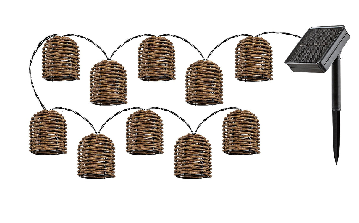 Ghirlanda LED exterior solara Rupit, negru, 0,6W, L.3m, IP44, Rabalux, 77047