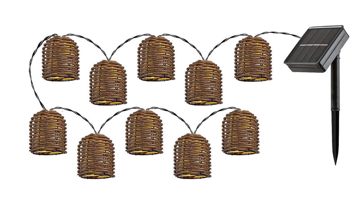 Ghirlanda LED exterior solara Rupit, negru, 0,6W, L.3m, IP44, Rabalux, 77047