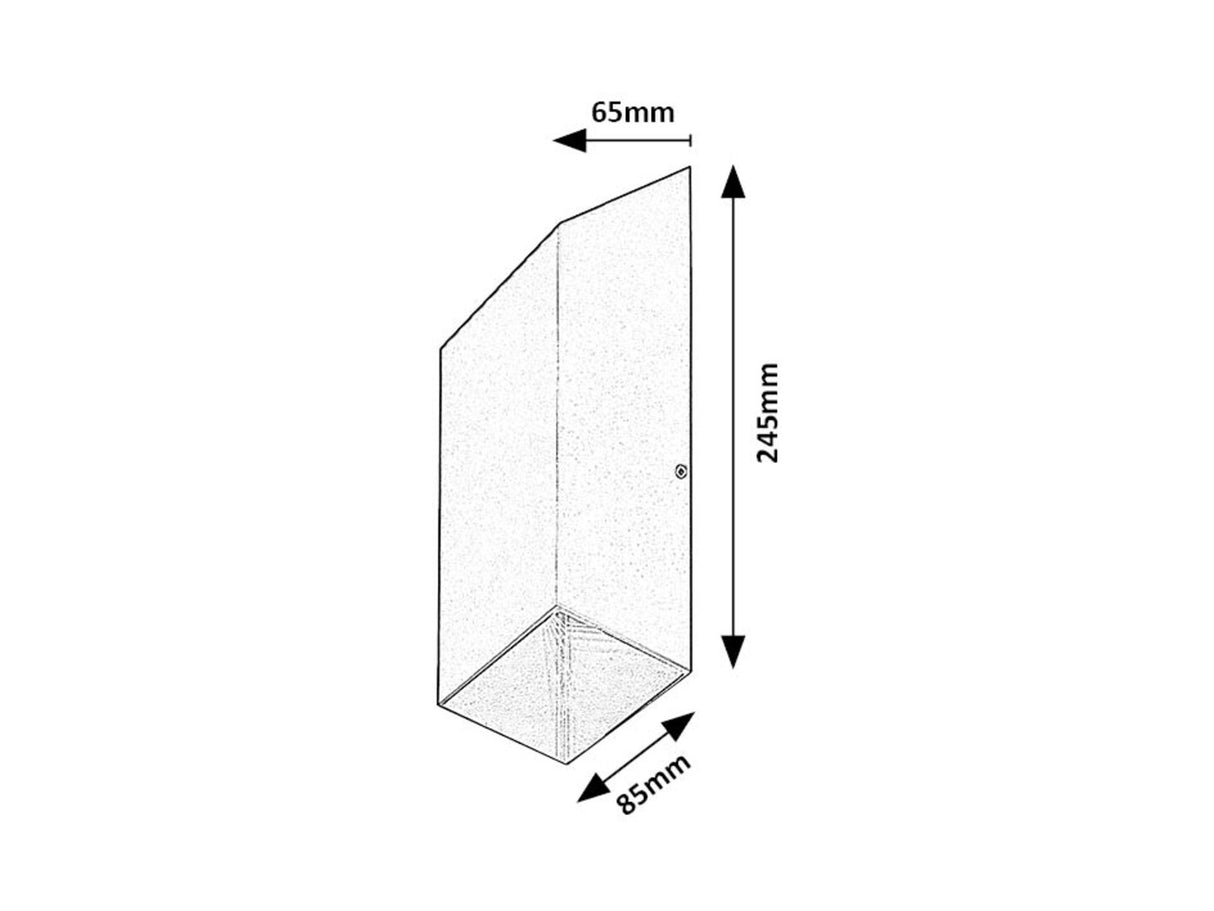 Aplica LED exterior Tilburg, antracit, 10W, 350lm, 3000K, IP54, Rabalux, 77050