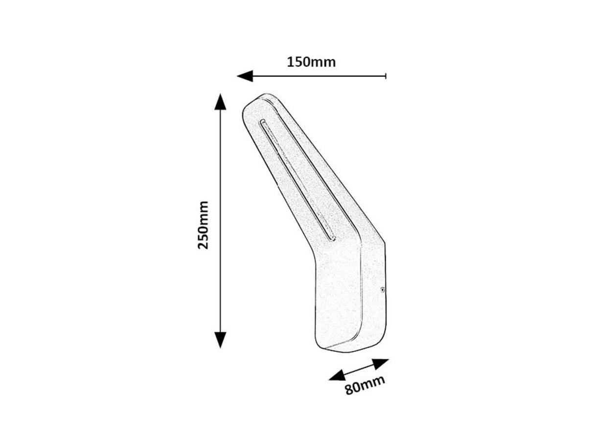 Aplica LED exterior Ognon, antracit, 8W, 500lm, 3000K, IP54, Rabalux, 77051