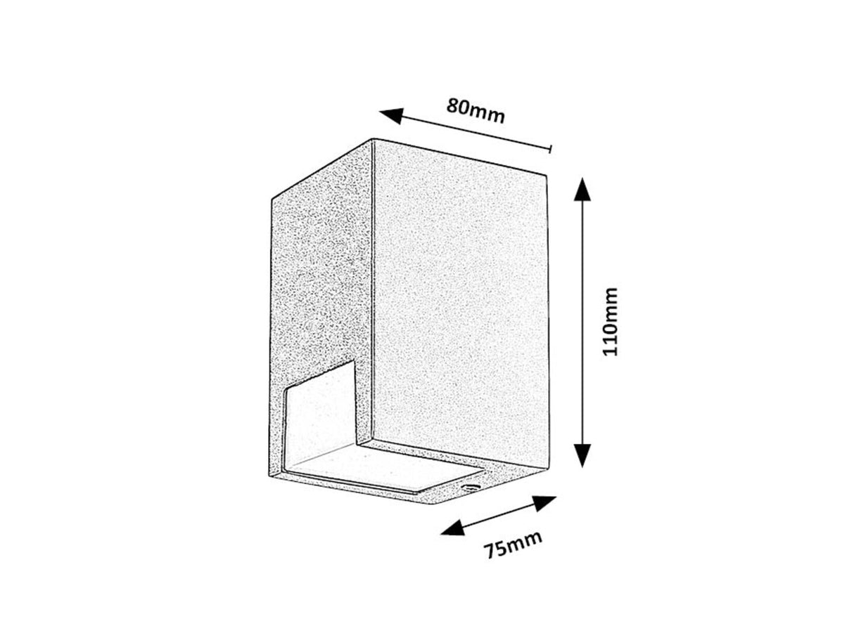 Aplica exterior Cernon, negru, 1 x GU10, IP44, Rabalux, 77054