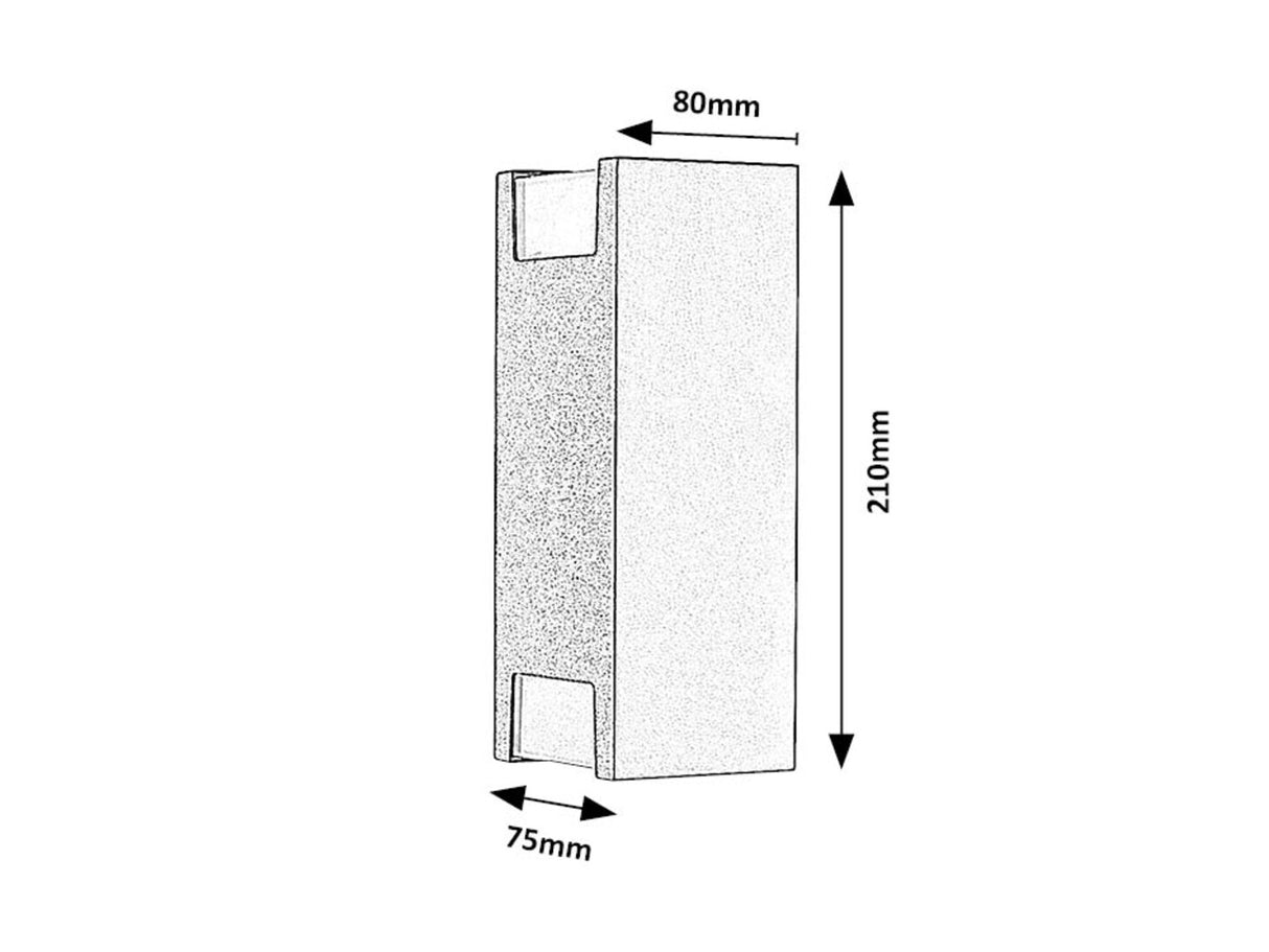 Aplica exterior Cernon, negru, 2 x GU10, IP44, Rabalux, 77055