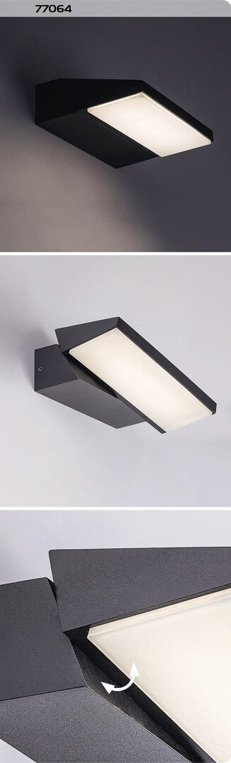 Aplica LED exterior Senica, negru, 13W, 540lm, 4000K, IP65, Rabalux, 77064