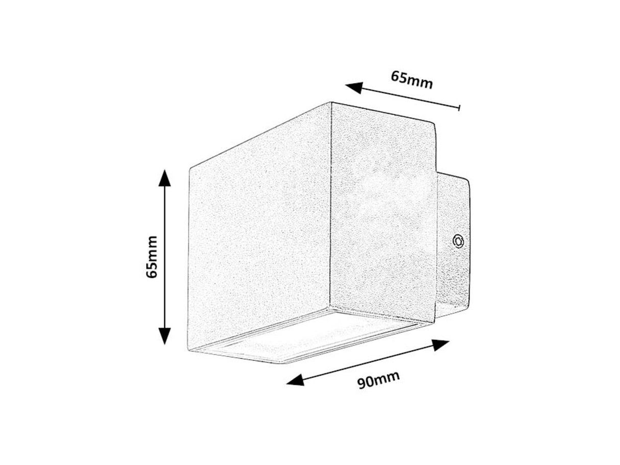 Aplica LED exterior Mataro, aluminiu, 7W, 580lm, 4000K, L.9cm, IP54, Rabalux, 77074