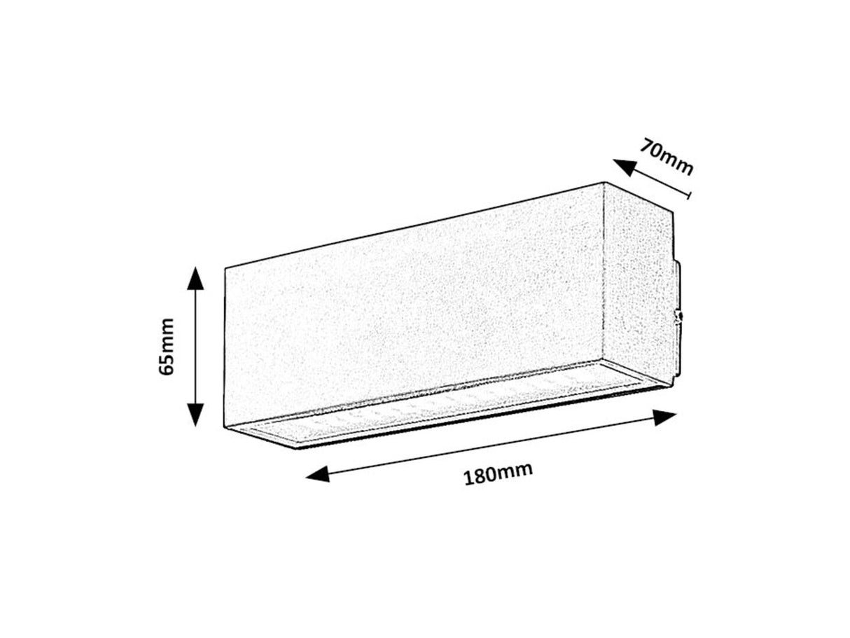 Aplica LED exterior Mataro, negru, 10W, 720lm, 4000K, IP54, Rabalux, 77075