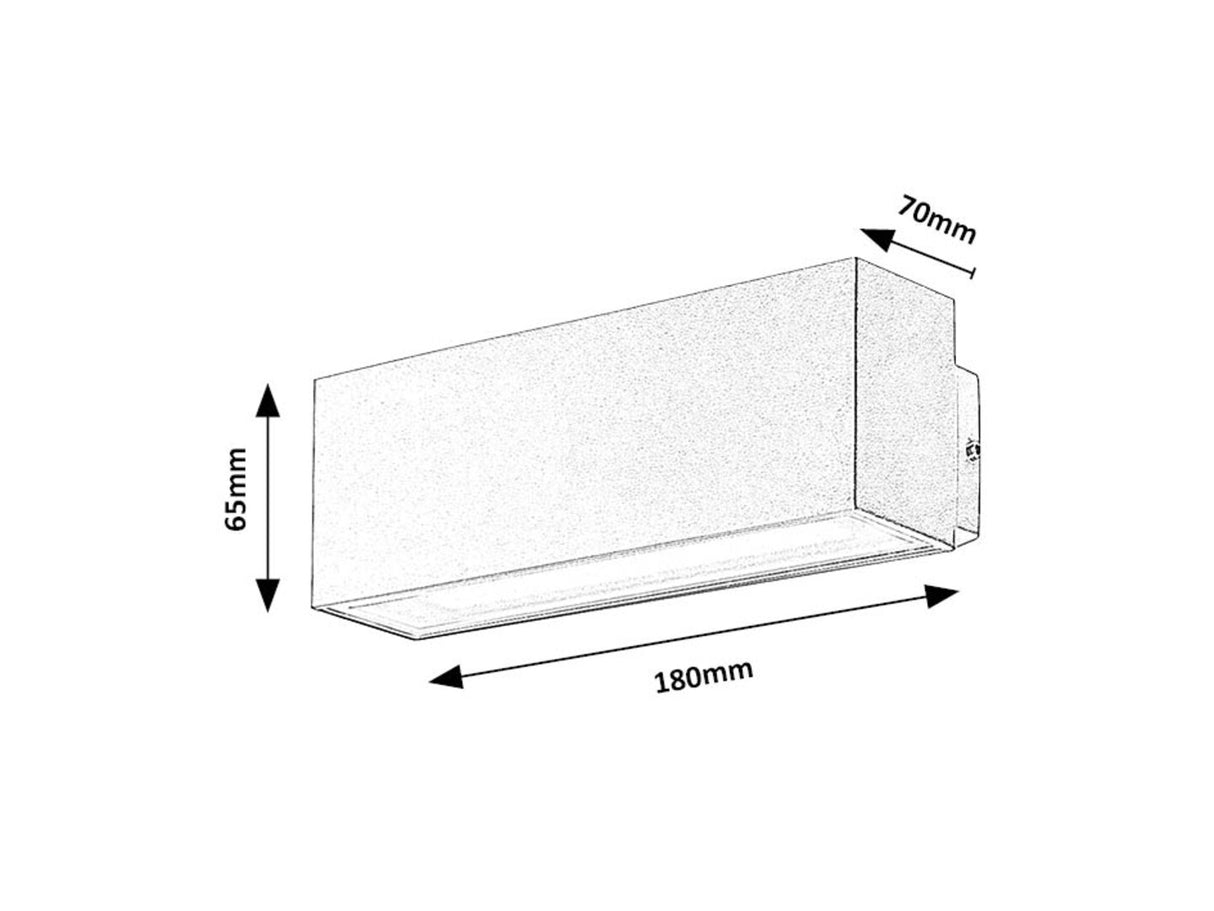 Aplica LED exterior Mataro, alb, 10W, 970lm, 4000K, IP54, Rabalux, 77076