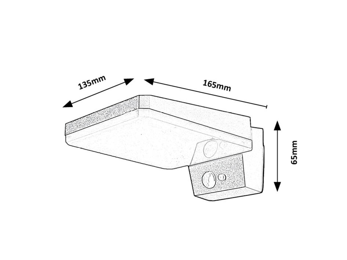 Aplica LED exterior solara Lasset, negru, 4.4W, IP54, Rabalux, 77078