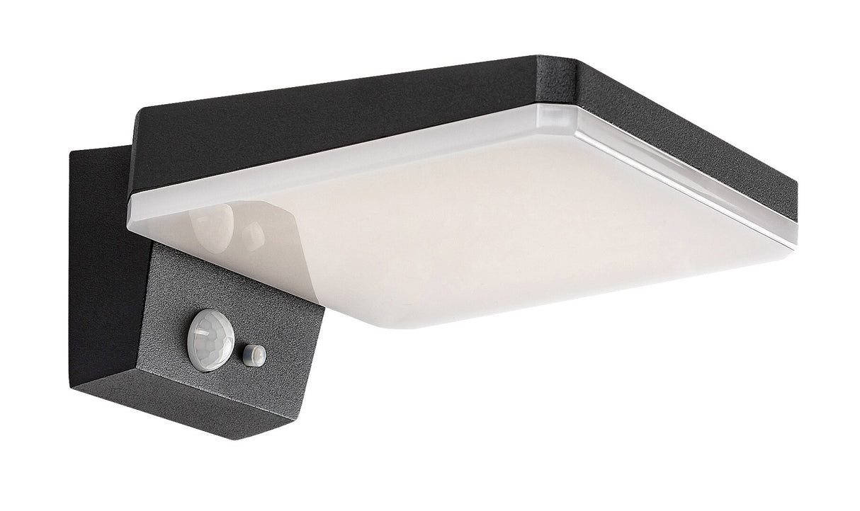 Aplica LED exterior solara Lasset, negru, 4.4W, IP54, Rabalux, 77078