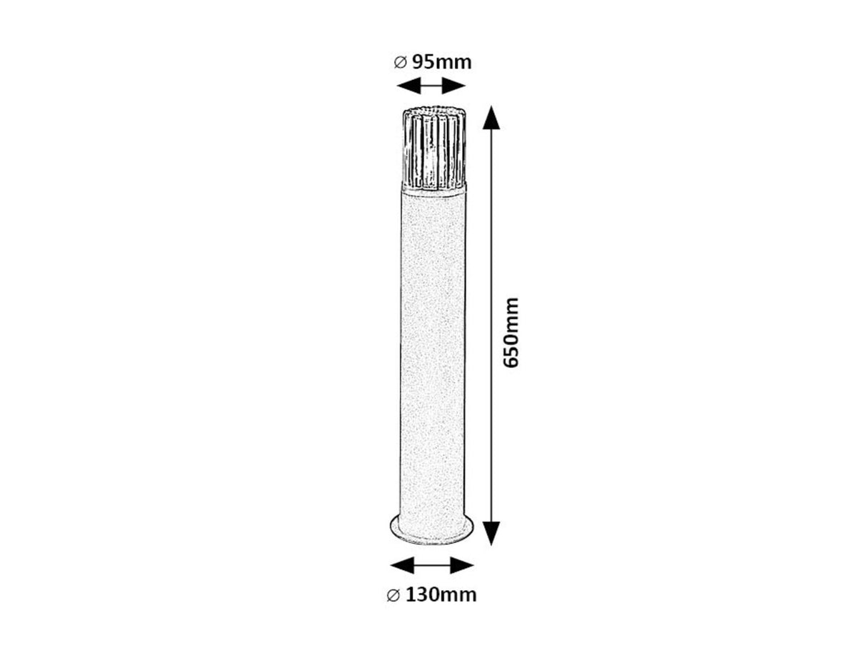 Stalp exterior Haren, negru, 1 x E27, H.65, IP54, Rabalux, 77084