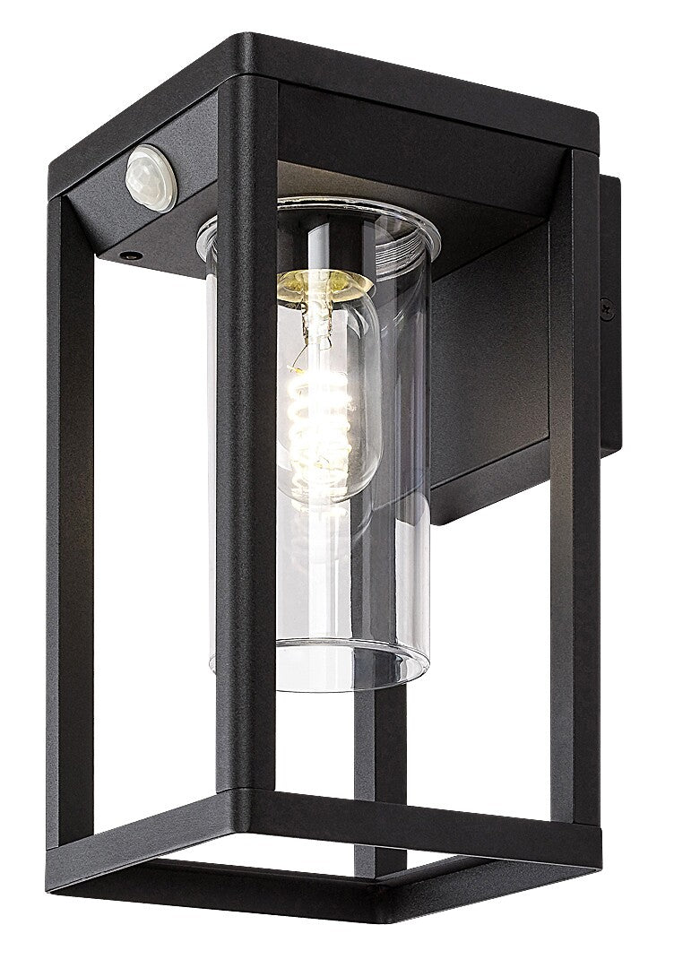 Aplica exterior Zernest, senzor de mișcare, negru, 1 x E27, IP54, Rabalux, 77086