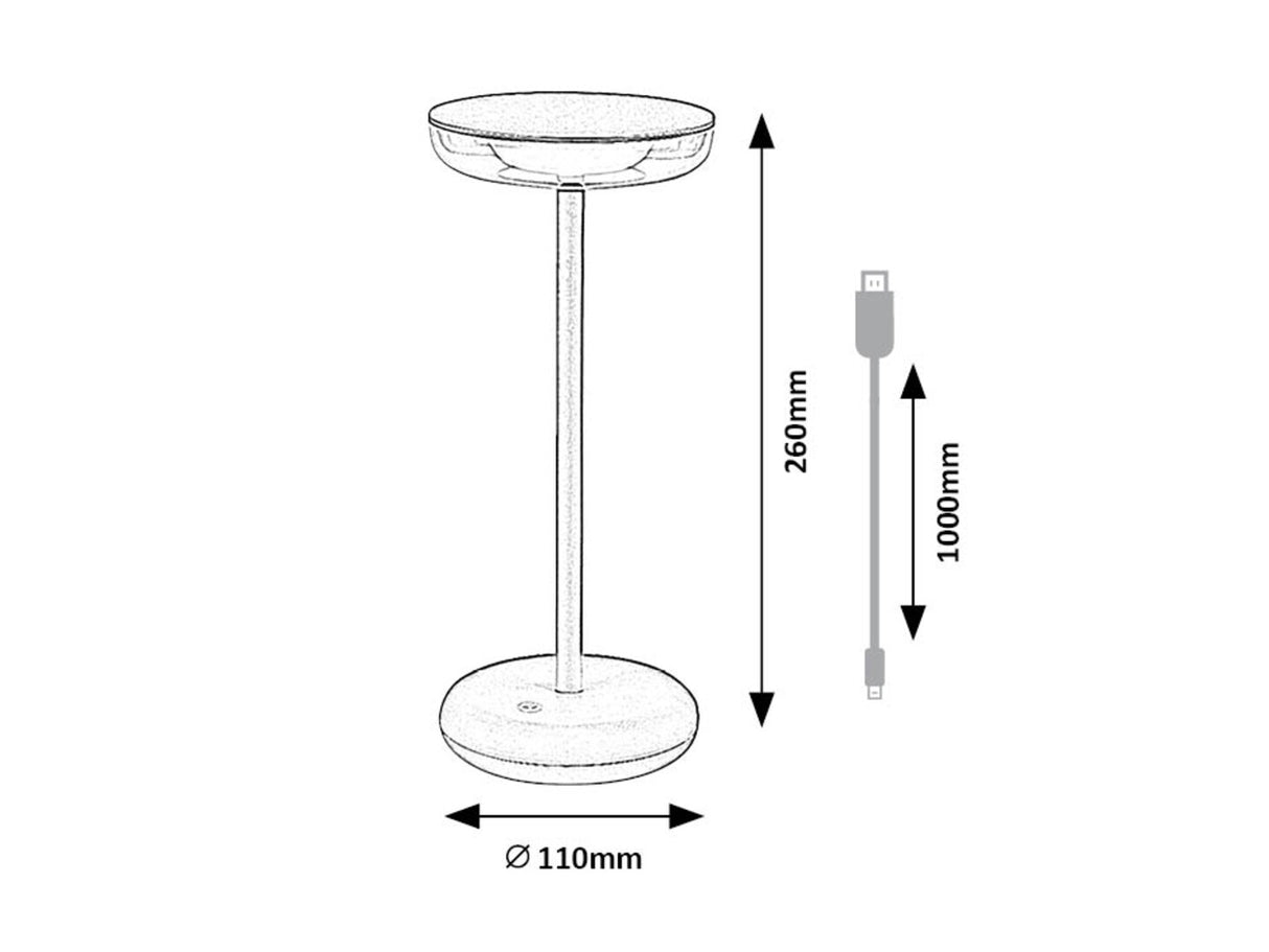 Veioza LED exterior Konin, caramel, 6W, 60lm, 3000K, IP44, Rabalux, 77089