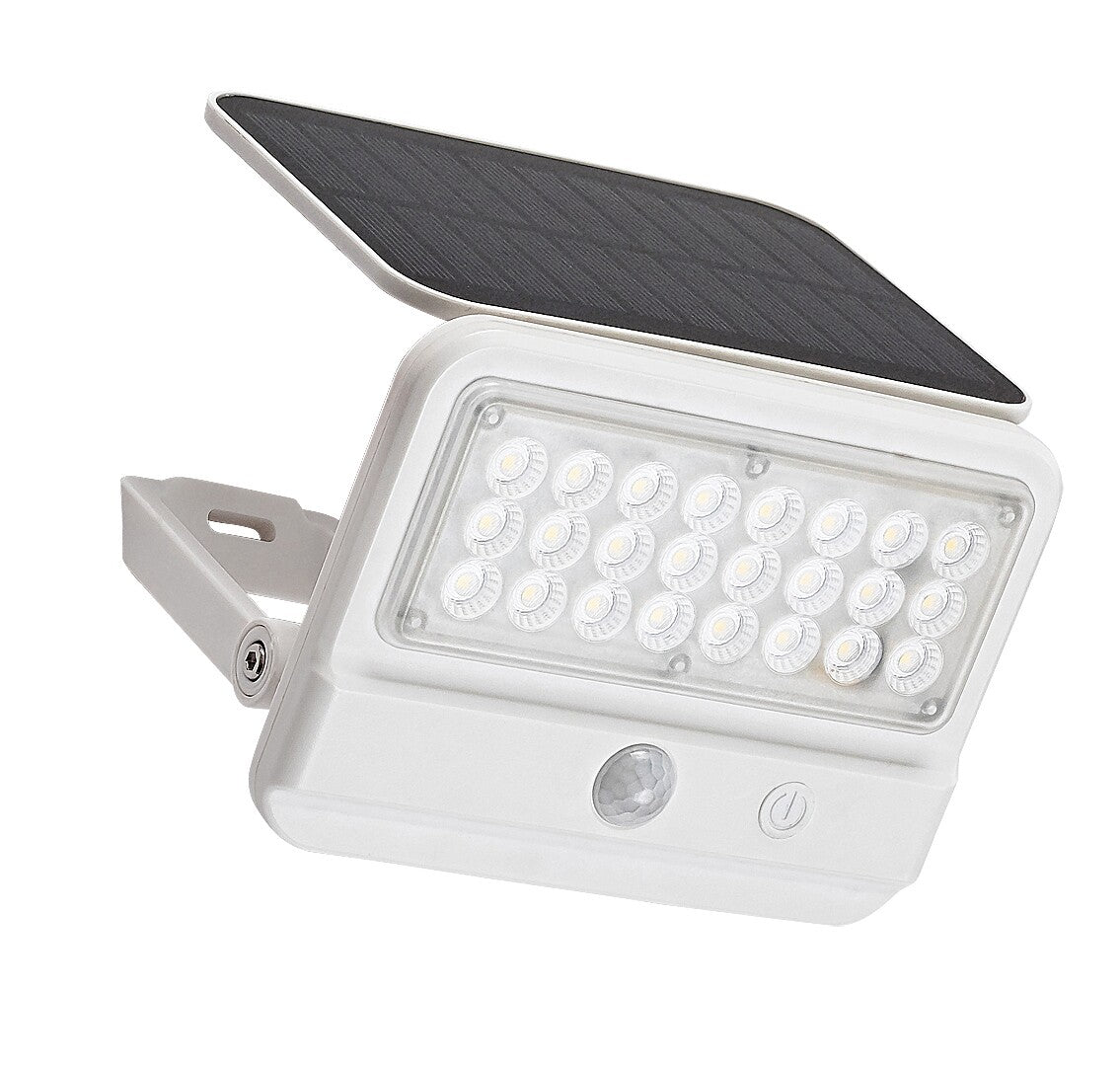 Aplica LED exterior solara Flaxton, alb, 7W, IP54, Rabalux, 77090