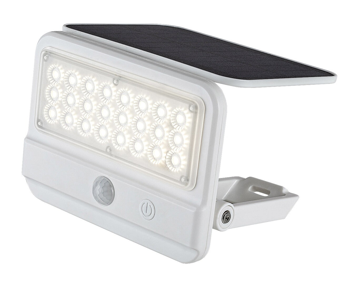 Aplica LED exterior solara Flaxton, alb, 7W, IP54, Rabalux, 77090