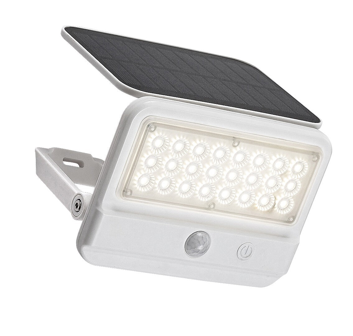 Aplica LED exterior solara Flaxton, alb, 7W, IP54, Rabalux, 77090