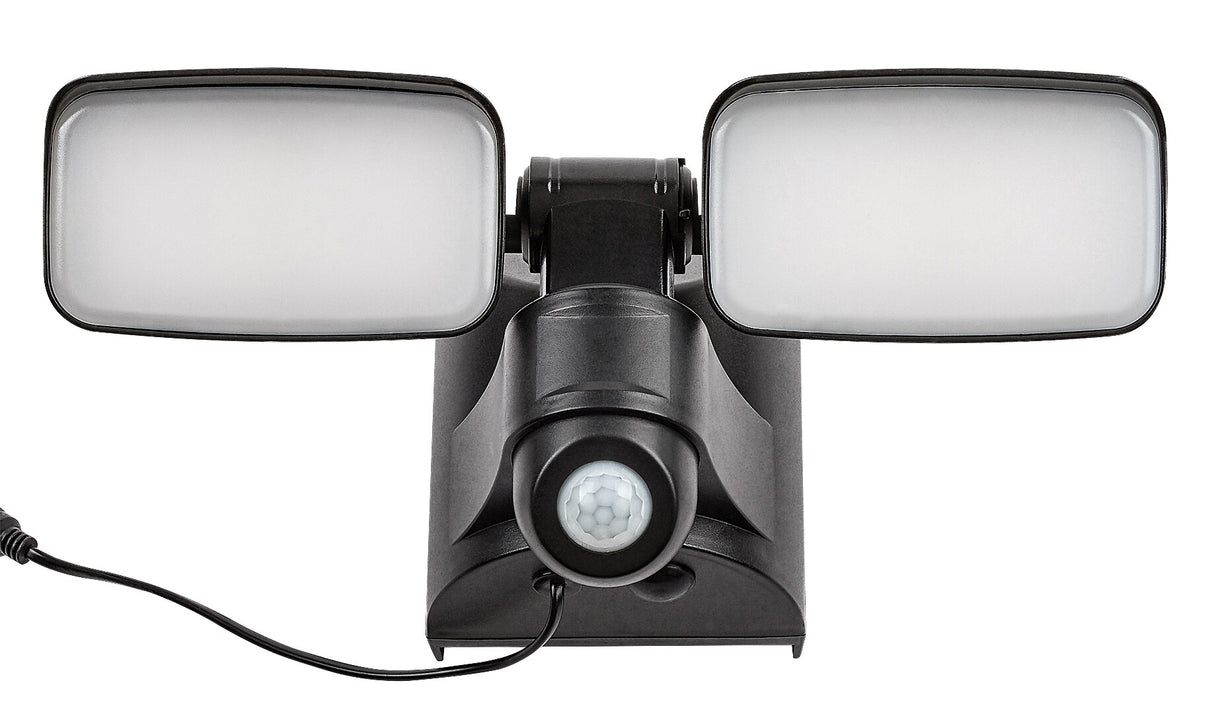 Aplica LED exterior solara cu senzor Leszno, negru, 10W, 800lm, 4000K, IP54, Rabalux, 77091