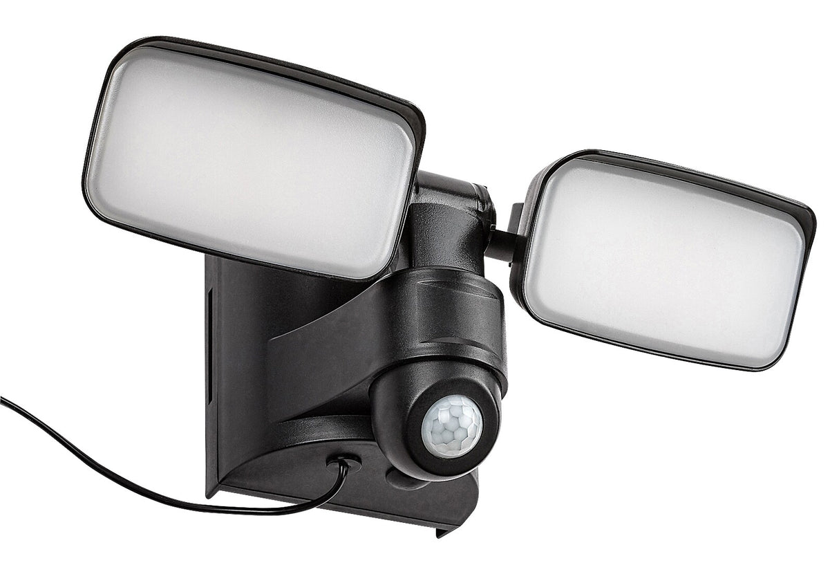 Aplica LED exterior solara cu senzor Leszno, negru, 10W, 800lm, 4000K, IP54, Rabalux, 77091
