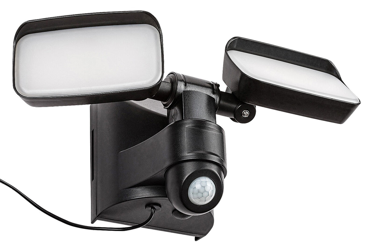 Aplica LED exterior solara cu senzor Leszno, negru, 10W, 800lm, 4000K, IP54, Rabalux, 77091