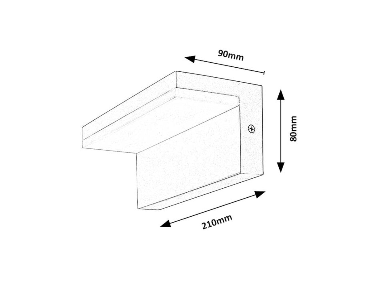 Aplica LED exterior Zaragoza, alb, 10W, 780lm, 4000K, IP54, Rabalux, 77093