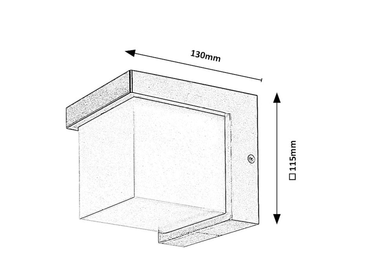 Aplica LED exterior Andelle, negru, 10W, 500lm, 3000K, IP54, Rabalux, 77095