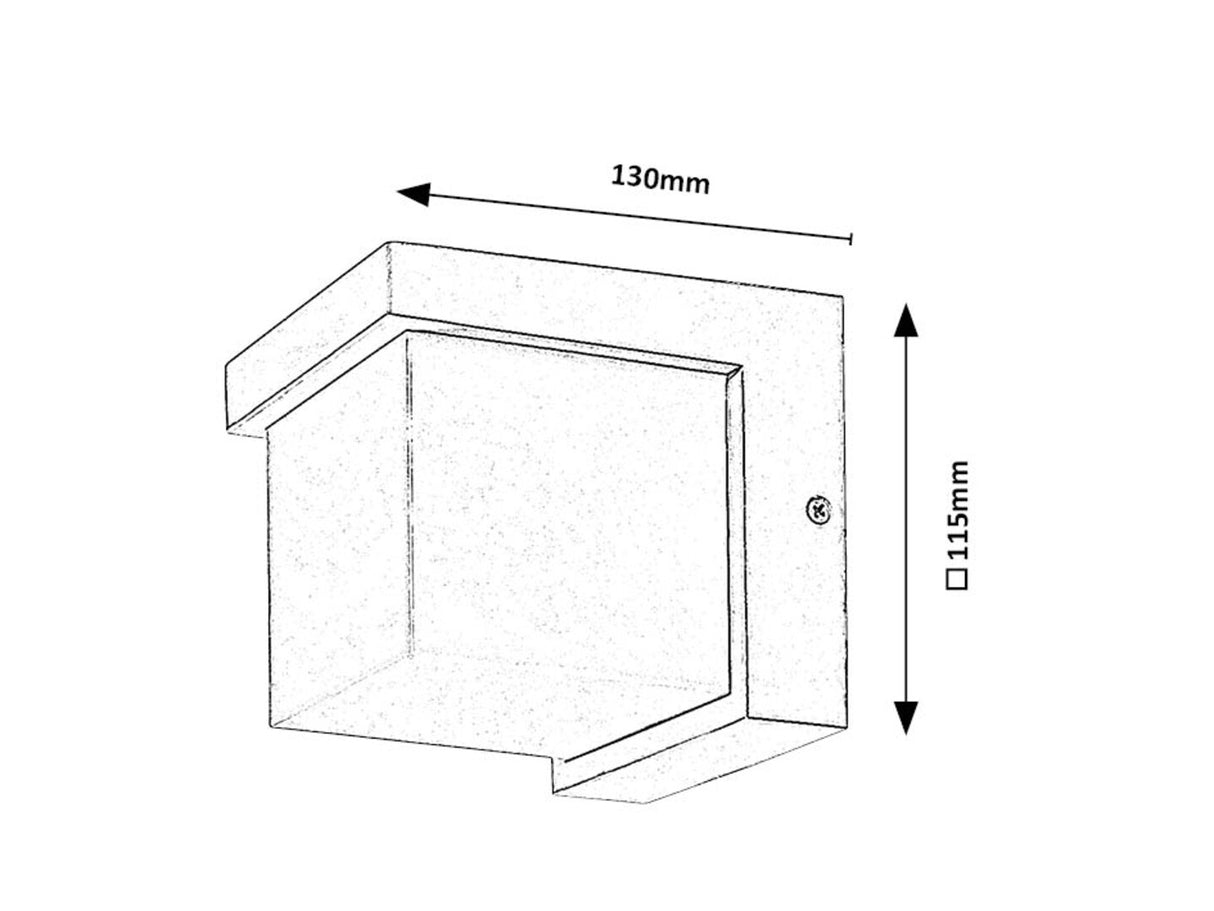 Aplica LED exterior Andelle, alb, 10W, 570lm, 3000K, IP54, Rabalux, 77096