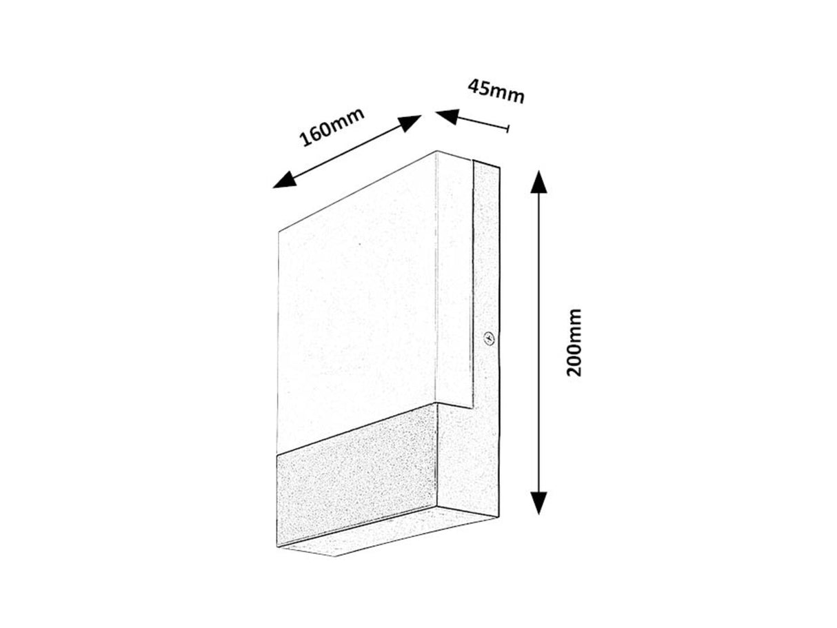 Aplica LED exterior Gimone, negru, 10W, 570lm, 4000K, IP44, Rabalux, 77097
