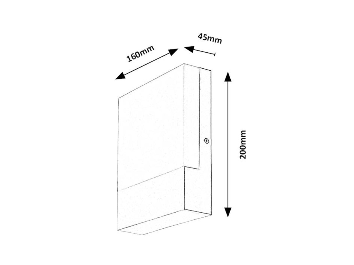 Aplica LED exterior Gimone, alb, 10W, 660lm, 4000K, IP44, Rabalux, 77098