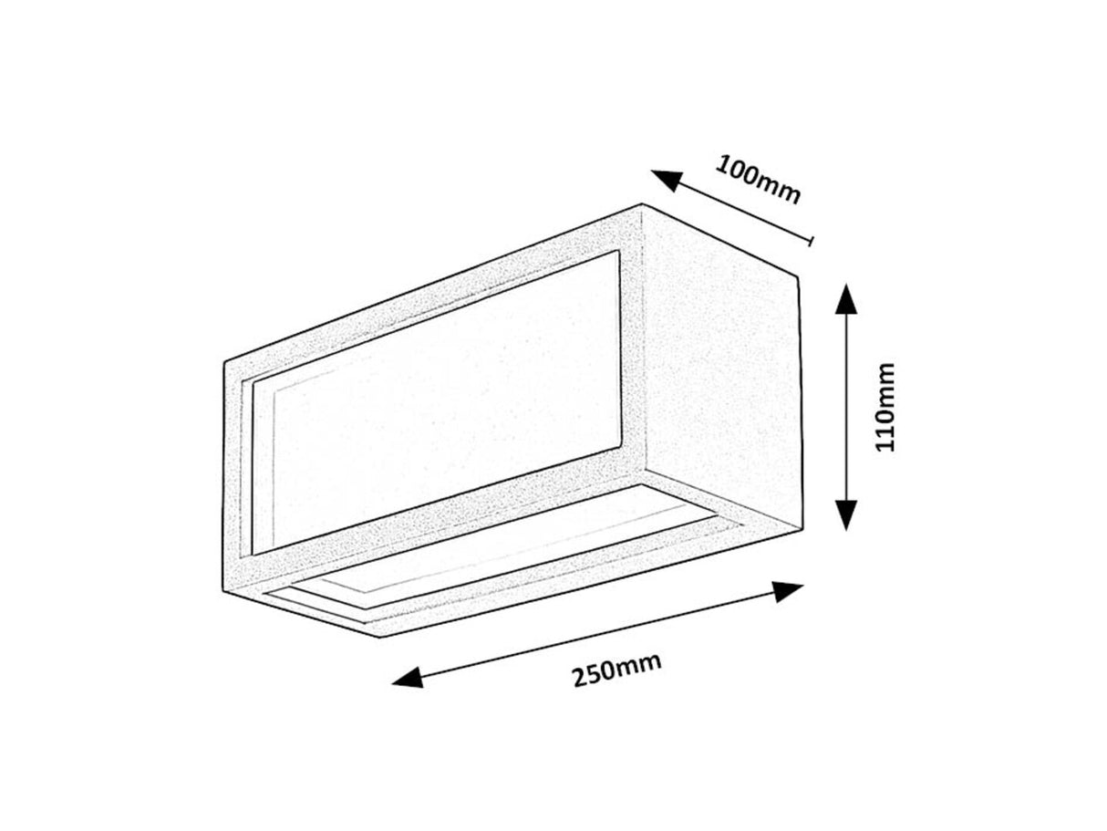 Aplica LED exterior Lublin, negru, 10W, 480lm, 4000K, IP54, Rabalux, 77099