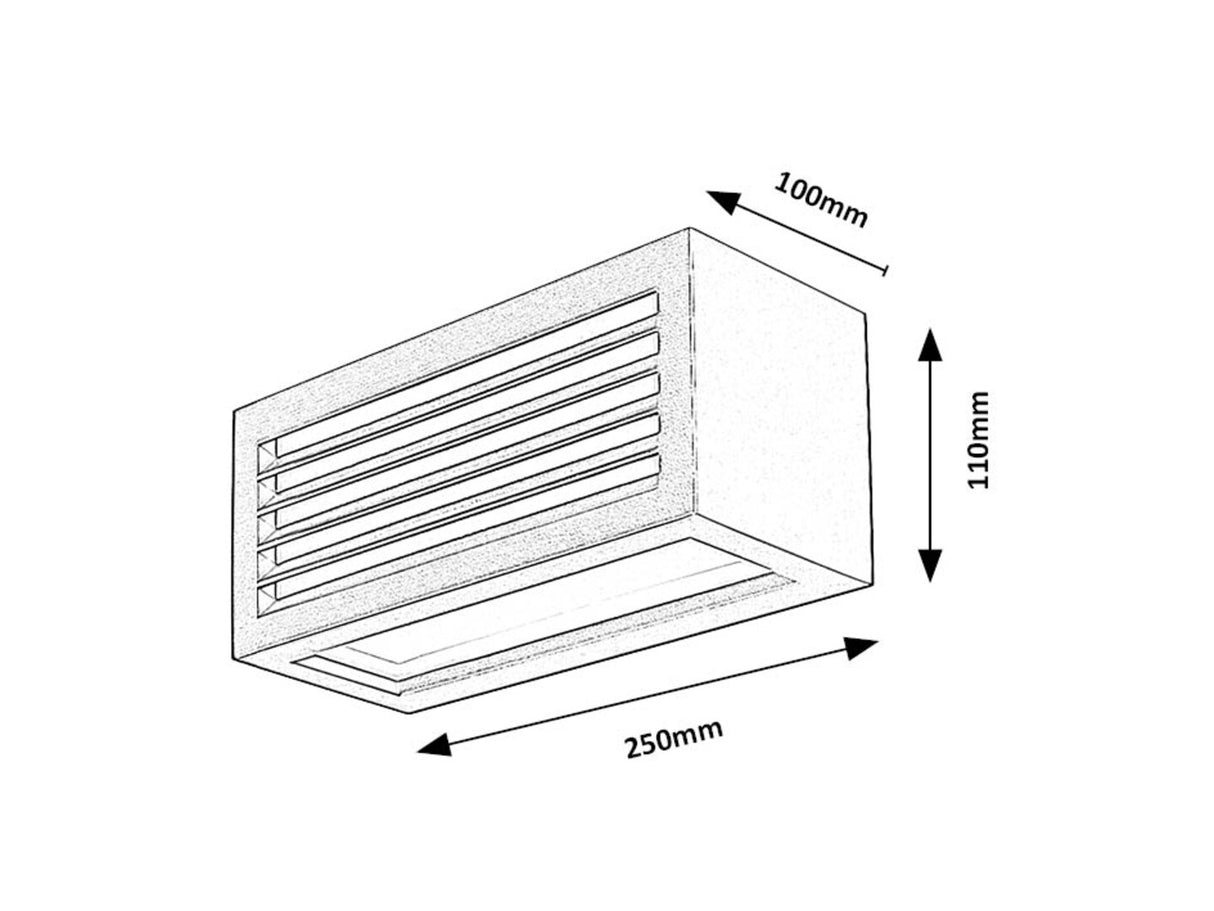 Aplica LED exterior Lublin, negru, 10W, 480lm, 4000K, IP54, Rabalux, 77100