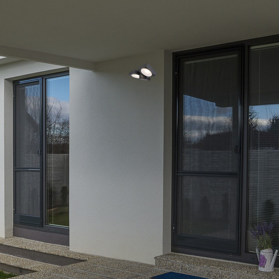 Aplica LED exterior Telde, antracit, 14W, 900lm, 3000K, IP54, Rabalux, 77101