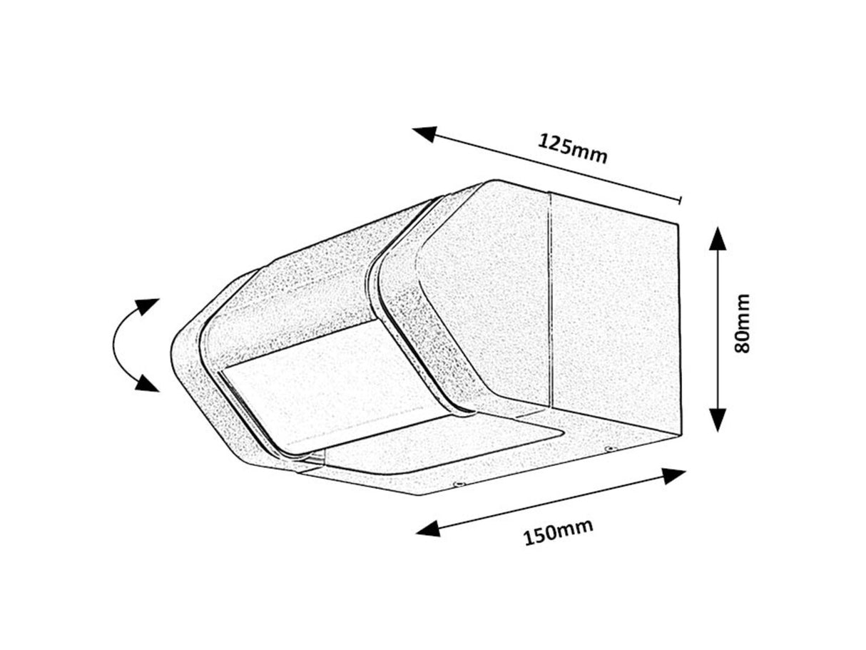 Aplica LED exterior Medna, antracit, 8W, 530lm, 3000K, IP54, Rabalux, 77103