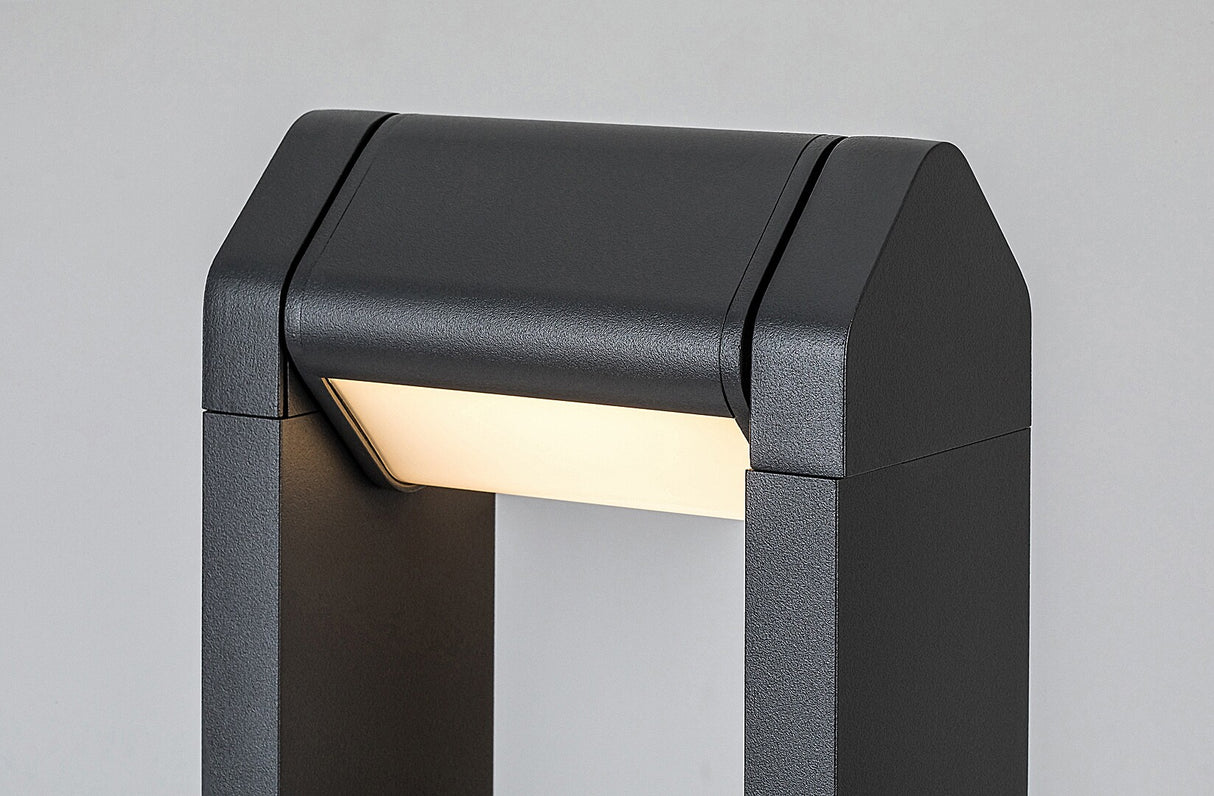Stalp exterior LED Medna, antracit, 8W, 530lm, 3000K, H.65, IP54, Rabalux, 77104