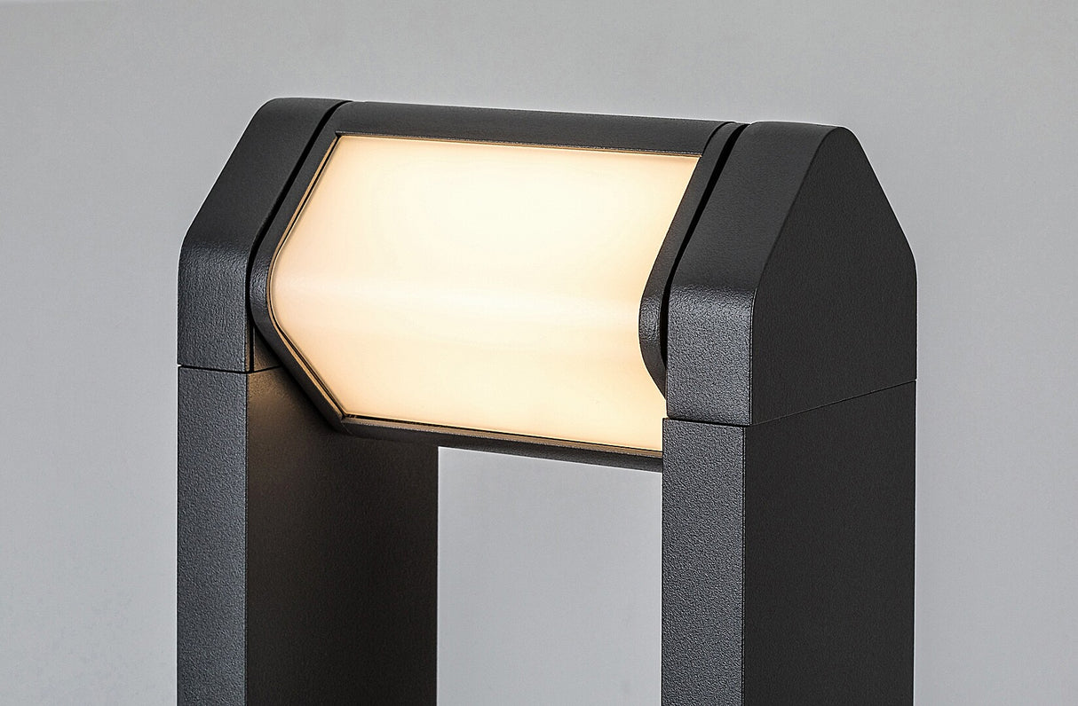 Stalp exterior LED Medna, antracit, 8W, 530lm, 3000K, H.65, IP54, Rabalux, 77104