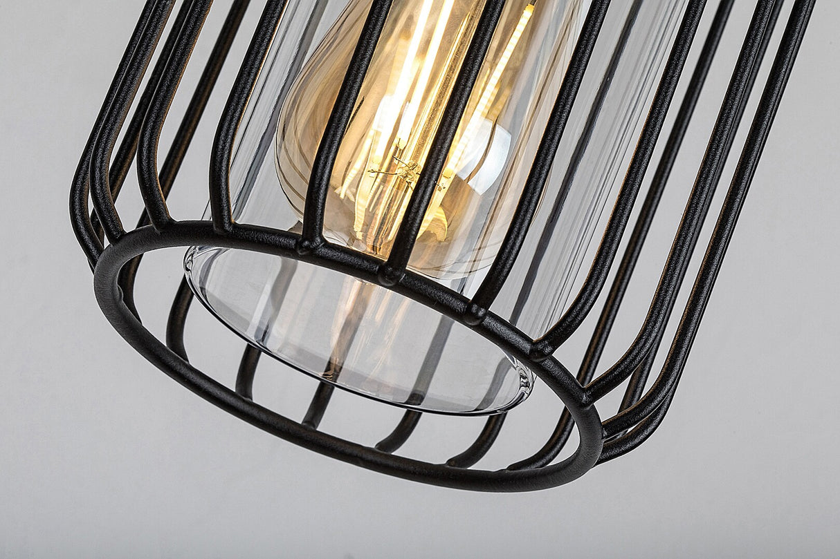 Lustra suspendata exterior Tarpa, negru, 1 x E27, IP44, Rabalux, 77107