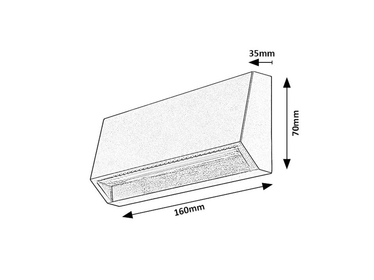 Aplica LED exterior Ibar, negru, 3W, 250lm, 3000K, IP54, Rabalux, 77109