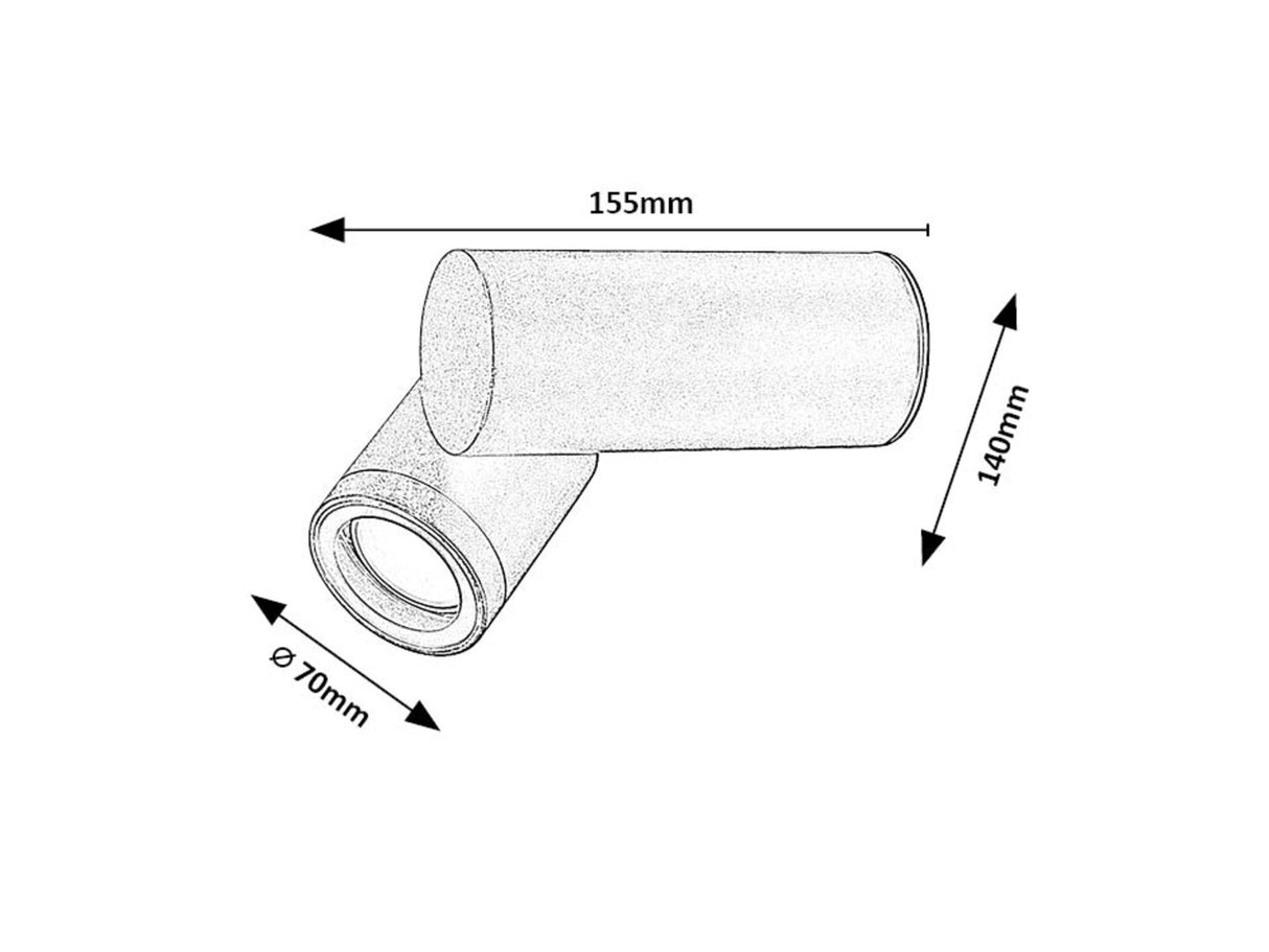 Aplica exterior Enol, negru, 1xGU10, IP44, Rabalux, 77110