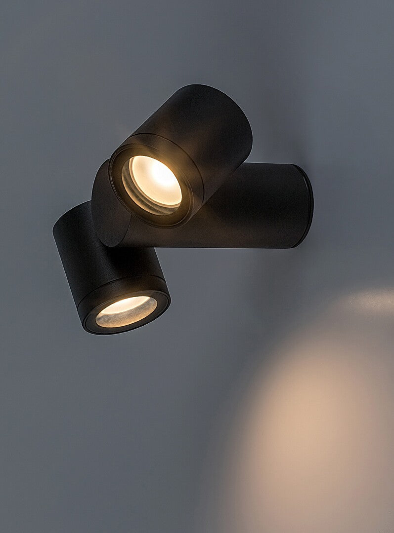 Aplica exterior Enol, negru, 2xGU10, IP44, Rabalux, 77111