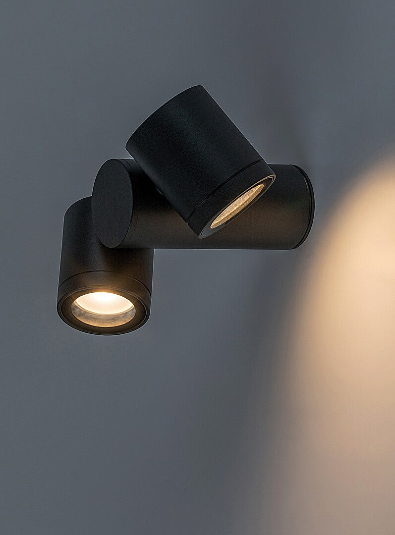 Aplica exterior Enol, negru, 2xGU10, IP44, Rabalux, 77111