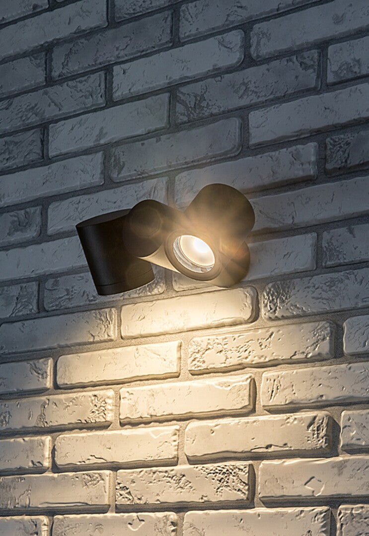 Aplica exterior Enol, negru, 2xGU10, IP44, Rabalux, 77111