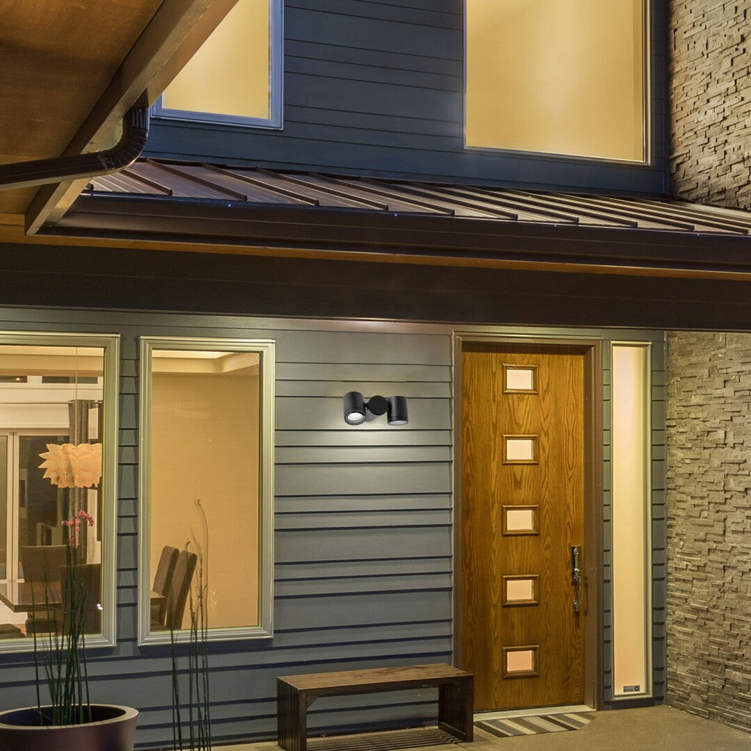 Aplica exterior Enol, negru, 2xGU10, IP44, Rabalux, 77111