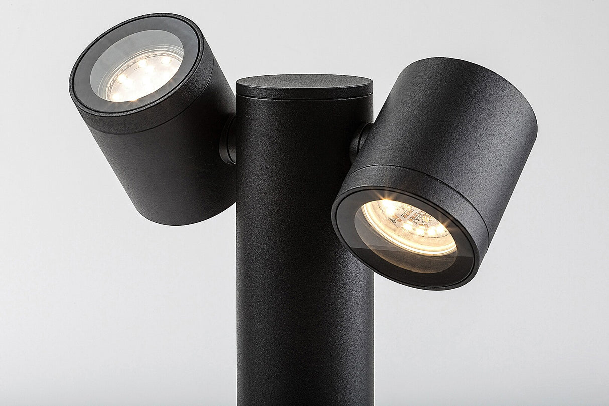 Stalp exterior Enol, negru, 2 x GU10, H.44cm, IP44, Rabalux, 77113