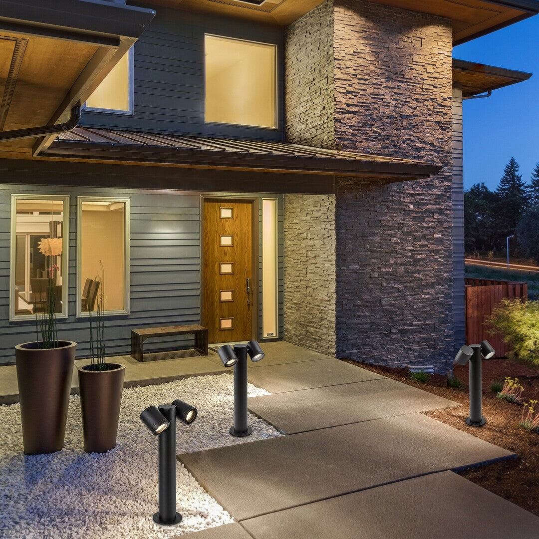 Stalp exterior Enol, negru, 2 x GU10, H.44cm, IP44, Rabalux, 77113