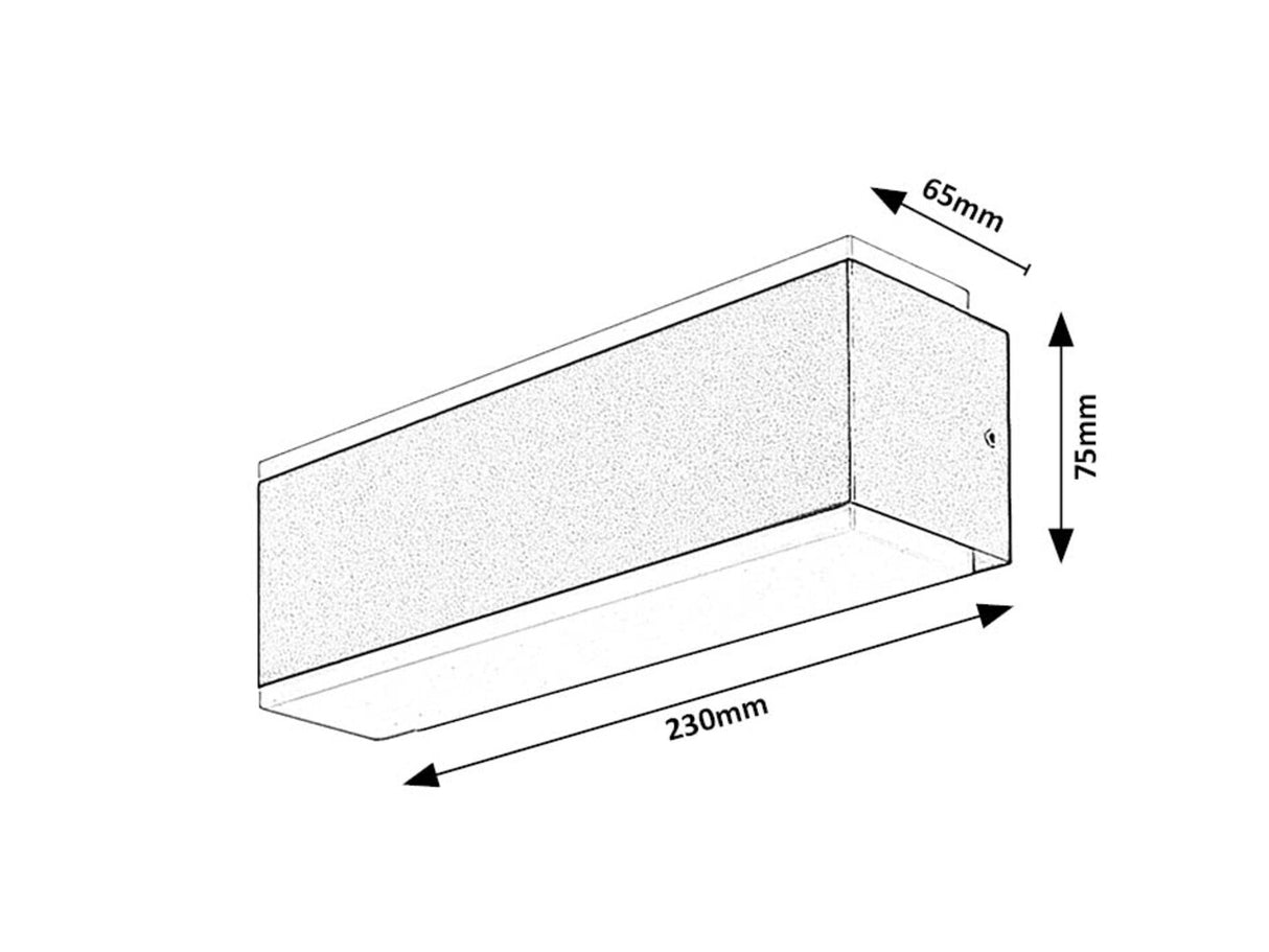 Aplica LED exterior Mataro, negru, 12W, 950lm, 3000K, IP54, Rabalux, 77114