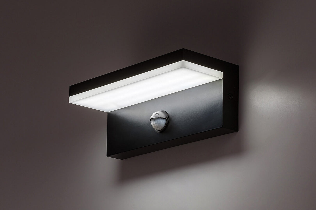 Aplica LED exterior Zaragoza, negru, 9W, 800lm, 2700K, 4000K, 6500K, IP54, Rabalux, 77115