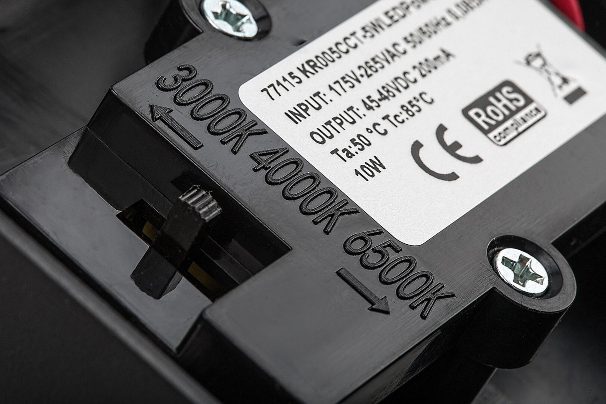 Aplica LED exterior Zaragoza, negru, 9W, 800lm, 2700K, 4000K, 6500K, IP54, Rabalux, 77115