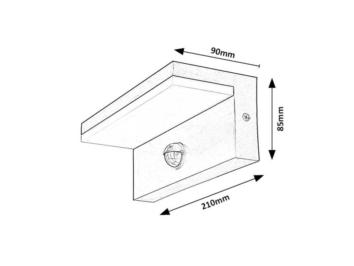 Aplica LED exterior Zaragoza, alb, 9W, 850lm, 2700K, 4000K, 6500K, IP54, Rabalux, 77116