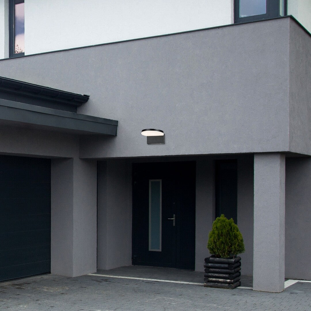 Aplica LED exterior Batida, negru, 9W, 900lm, 2700, 4000, 6500K, IP54, Rabalux, 77117