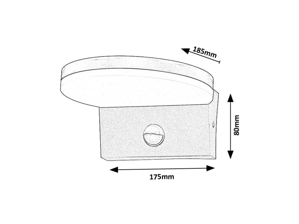 Aplica LED exterior Batida, alb, 9W, 950lm, 2700K, 4000K, 6500K, IP54, Rabalux, 77120